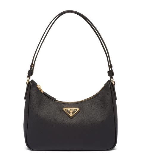 prada re edition leather black|prada shoulder bag re edition.